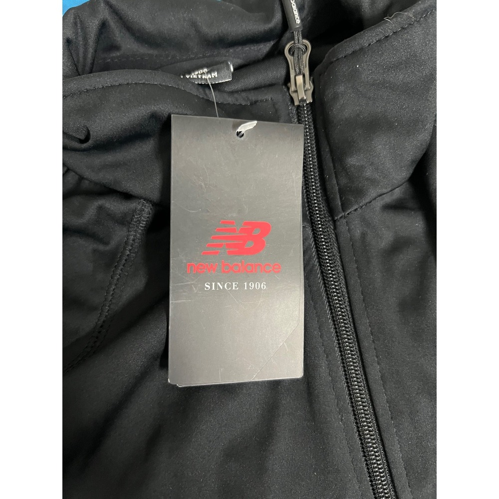 ❄️New Balance Womens Full Zip Track Jacket Black Athletic Running Gym Coat L NEW - Picture 4 of 14